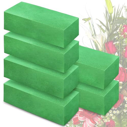 Pack of 6 Large Size Floral Foam Blocks for Fresh and Artificial Flowers (8 Count)