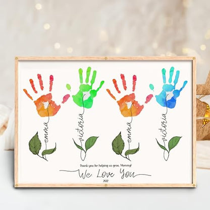 Flower Handprints Mother’s Day Handprint Art DIY Kit