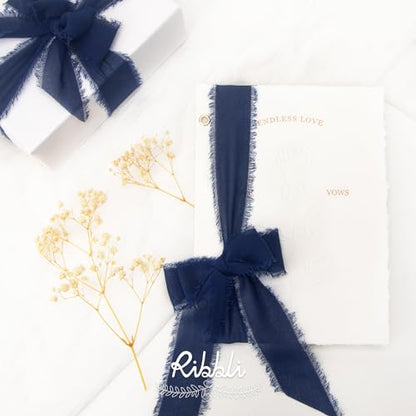 Navy Chiffon Ribbon 1 (60 Foot)