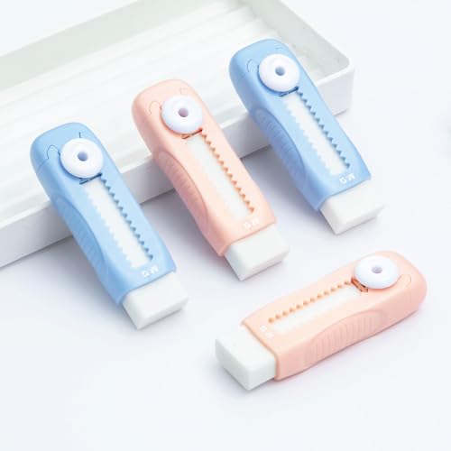 4 Pack Pencil Erasers Sliding Retractable Eraser (4 Count)