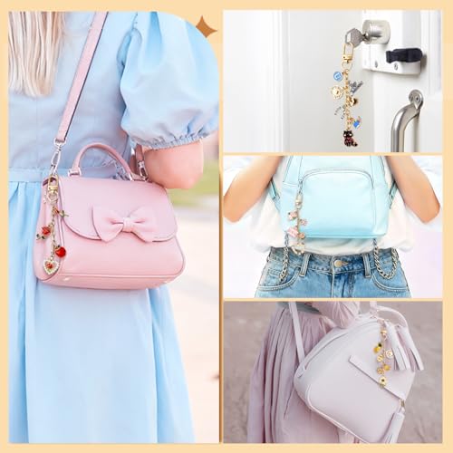 24 Set Lip Gloss Keychain Making Kit with Gift Packaging Supplies (24 Count)