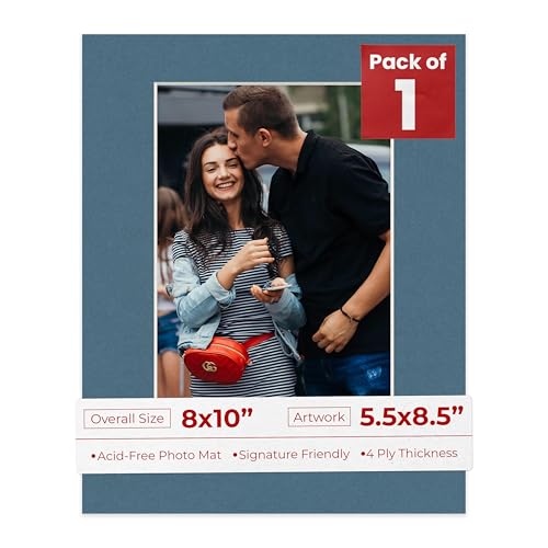 8x10 Mat Bevel Cut for 5.5x8.5 Photos