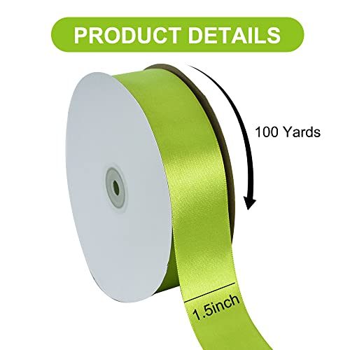 100 Yard Sage Moss Green Satin Ribbon 1 (300 Foot)