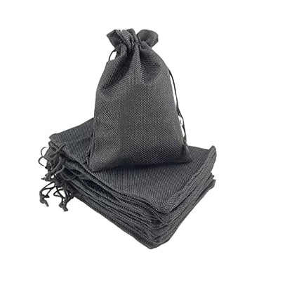 Pack of 25 Burlap Gift Bags with Drawstring Linen Jewelry Pouches Wedding Hessian Jute Bags for Birthday and Treat Pouches Party Wedding Favors Gift