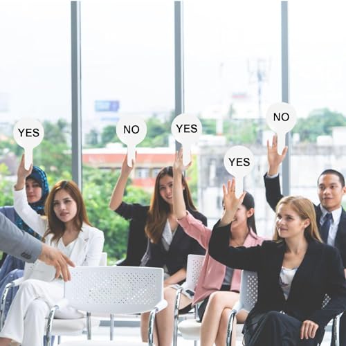 33Pcs Dry Erase Answer Paddles with Markers Thickened Handheld Double Sided Paddles Mini White Boards Small Dry Erase Signs Auction Paddles for Students Classroom Bidding Voting Games (33 Count)