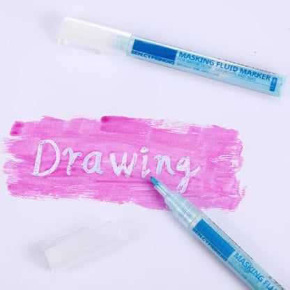 2 Pcs Masking Fluid Pen for Watercolor Painting (2 Count)