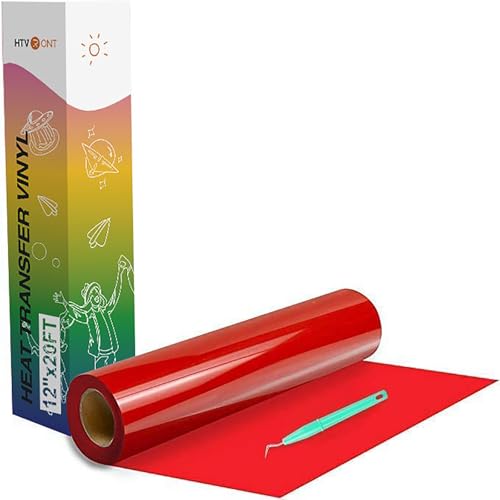Heat Transfer Vinyl Red HTV Rolls (20 Foot)