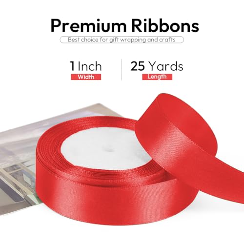 1 Inch 25 Yards Red Ribbon