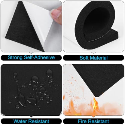 4 PCS Adhesive Foam Padding Sheets Closed Cell Neoprene Foam Sheet 1" Thick