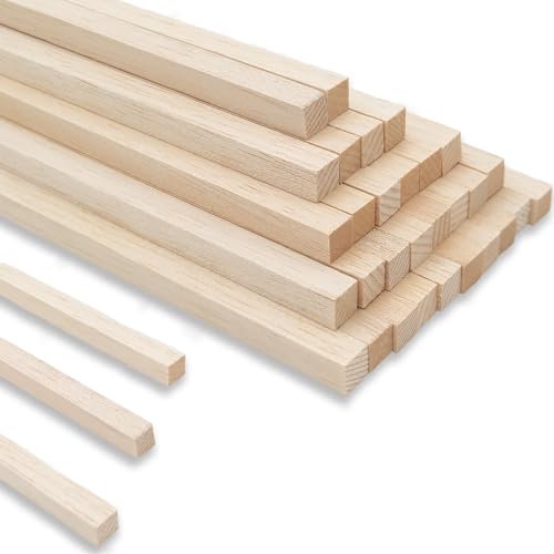 Balsa Wood Square Dowels 30Pcs 1 (30 Count)
