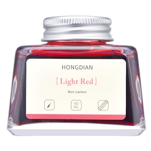 Hongdian Fountain Pen Bottled Ink Light Red Color