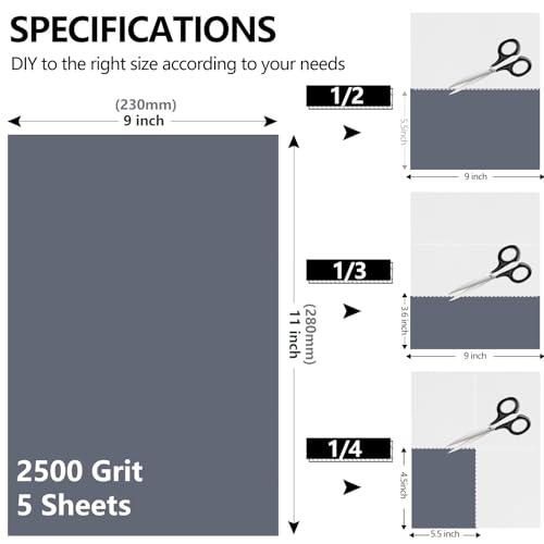 Sandpaper 2500 Grit (5 Count)