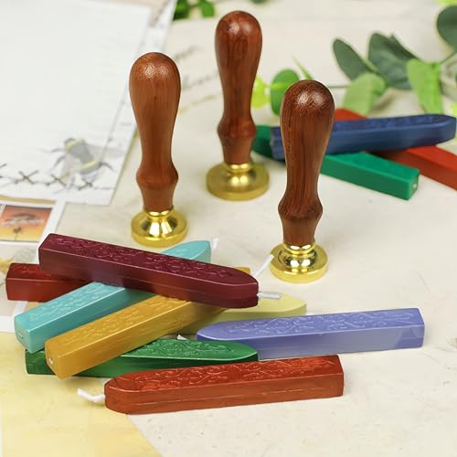 12Pcs Sealing Wax Sticks with Wicks (3 Ounce)