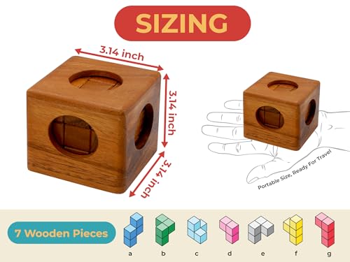 Soma Puzzle Cube Wooden Toy Brain Teaser Desk Board Games Adults Master Block Christmas Mind Magic Benders Wood Hand Cube Family Teens Classic