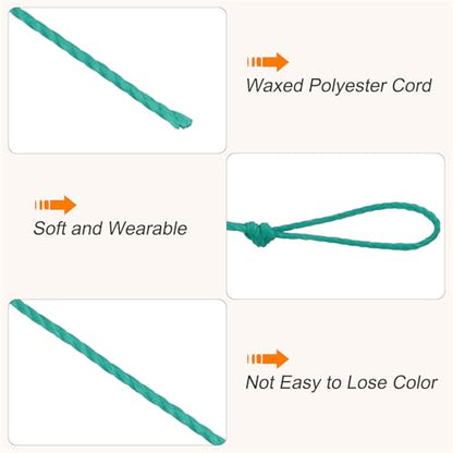 Waxed Cord 0.45mm Waxed Thread 87 Yard Wax String Leather Cord for Bracelet Making