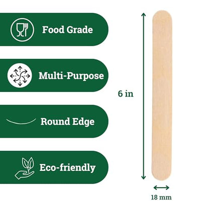 Jumbo 6 Inch Wooden Multi (100 Count)