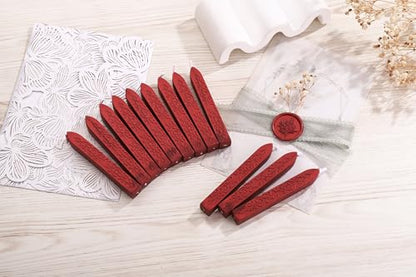 12Pcs Sealing Wax Sticks with Wicks for Wax Seal Stamp (12 Count)