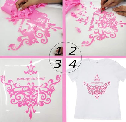 Heat Transfer Vinyl Pink HTV Rolls (12 Foot)