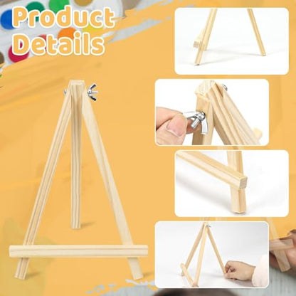 10PCS 9 Inch Wood Easels (10 Count)