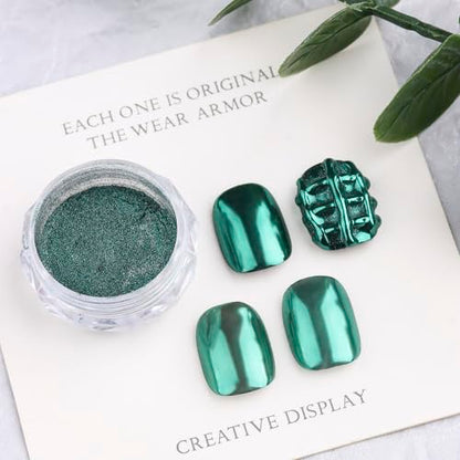 4 Colors Chrome Nail Powder Set Metallic Mirror Effect Nail Chrome Powder