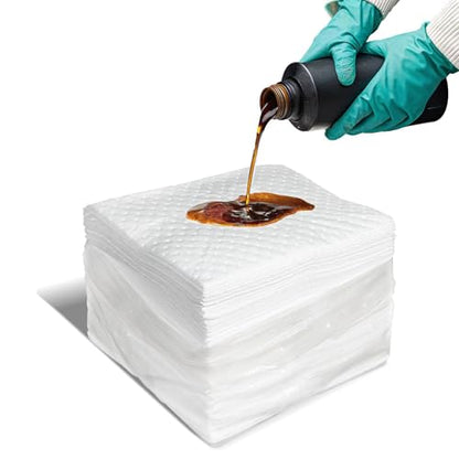 Oil Only Absorbent Pads 17.5" x 13.5" Heavyweight Oil Absorbing Mats