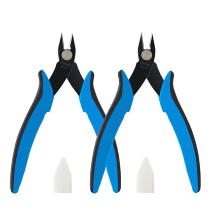 5.3" Wire Cutters for Crafting Flush Cutters 2 Pack Ultra Sharp Flush Cut Pliers for Jewelry Making (2 Count)
