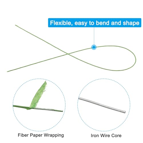 22 Gauge 16" Floral Stem Wire Paper Wrapped Iron Artificial 100Pcs