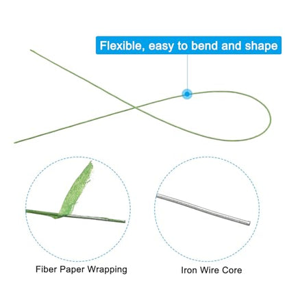 22 Gauge 16" Floral Stem Wire Paper Wrapped Iron Artificial 100Pcs