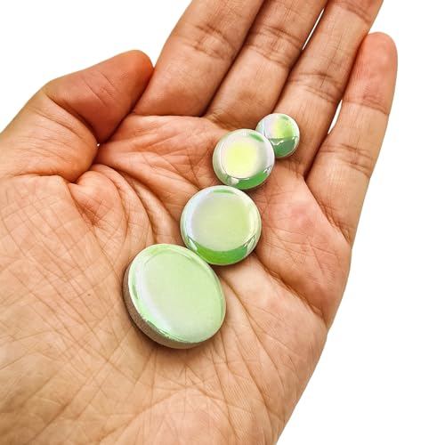 200g Iridescent Round Mosaic Tiles for Crafts Bulk