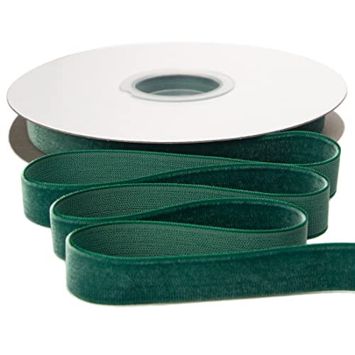 Polyester Forest Green Velvet Ribbon