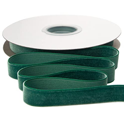 Polyester Forest Green Velvet Ribbon