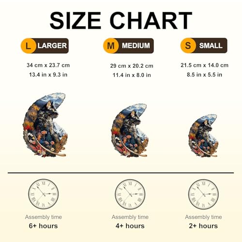 Feather Cat Puzzles Adults Gifts Wooden 190 Pieces 13.4 * 9.3in