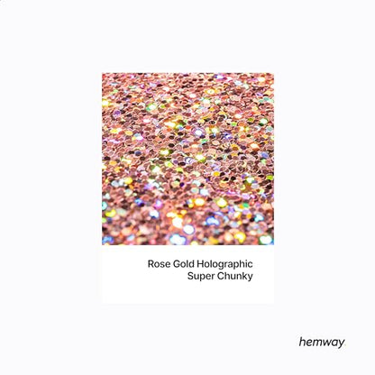 Resin Glitter Rose Gold Holographic 100g Super Chunky (3.5 Ounce)