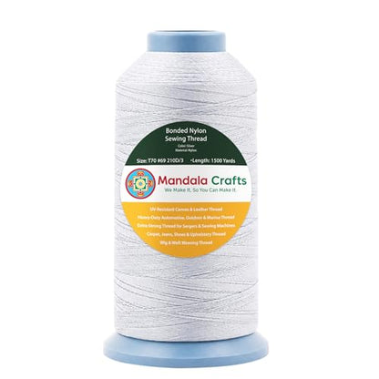 Size 69 210D T70 Silver Bonded Nylon Thread (4500 Foot)