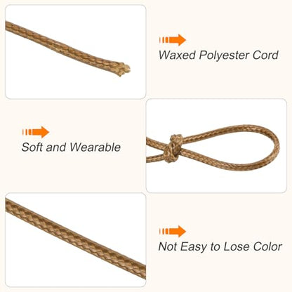 Waxed Cord 0.5mm Waxed Polyester Cord 175 Yard Wax String for Bracelet Making