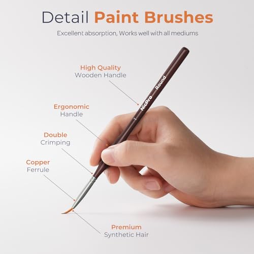 15 PCS Detail Paint Brushes (15 Count)