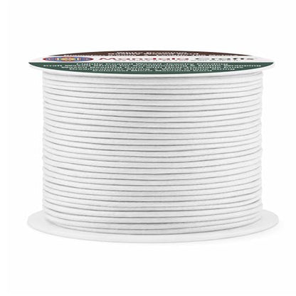 0.5mm White Cotton Waxed Cord for Jewelry Making (327 Foot)