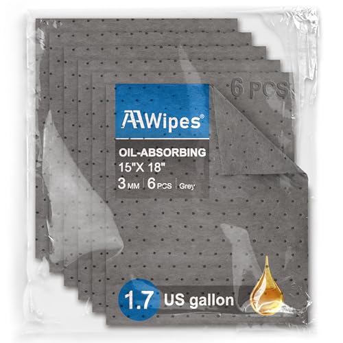 Oil Absorbent Pads Mat 15" X 18" 6 Packs Pre