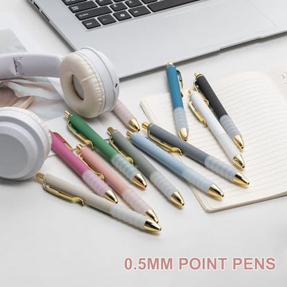 Gel Pens Black Ink Pen 0.5mm Fine Point (12 Count)