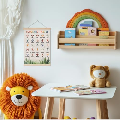 Boho Animal Woodland Tracks Poster Hanger