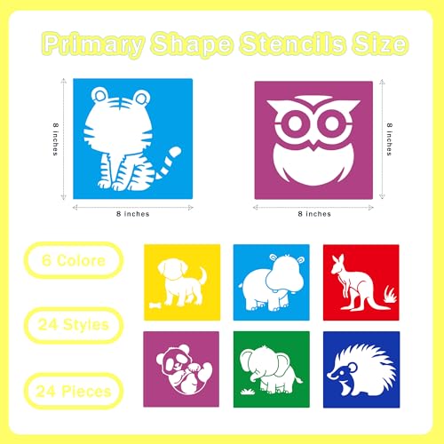 24 Pieces Stencils (24 Count)
