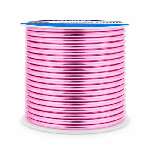 12 Gauge Pink Anodized Aluminum Craft Wire (60 Foot)