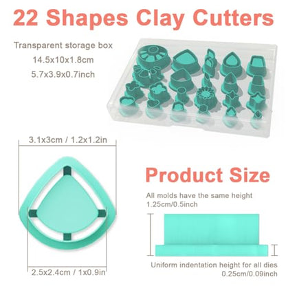 Polymer Clay Cutters (22 Count)