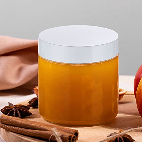 36 Pieces 8 oz Plastic Jars with Lids Wide Mouth Airtight Reusable Container Acrylic Cosmetic Small Jars for Lotions Ointments Travel Toiletries Creams Make up Storage (36 Count)