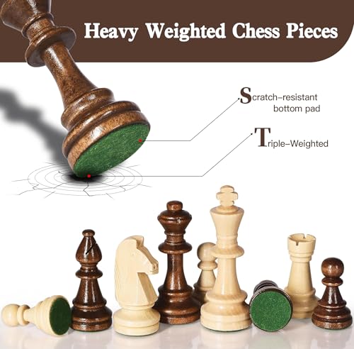 17" Wooden Chess Set