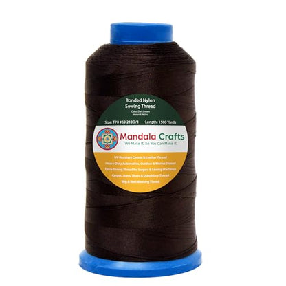 Size 69 210D T70 Dark Brown Bonded Nylon Thread (4500 Foot)