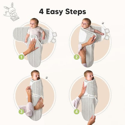 3pk Organic Swaddles for Newborns Girls (3 Count)