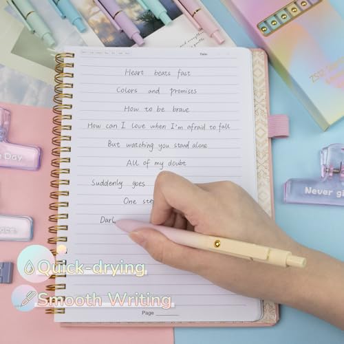 Gel Pens 12 Pcs 0.5mm Fine Point Smooth Writing Pens Japanese Cute Pens