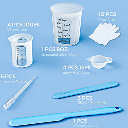 Silicone Resin Measuring Cups Tool Kit