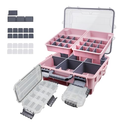 Universal Fishing Tackle Box with Two Small Tackle Tray